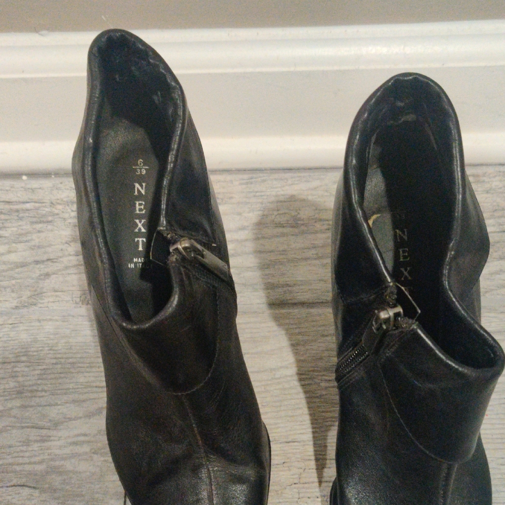 Next Sleek Black Ankle Booties